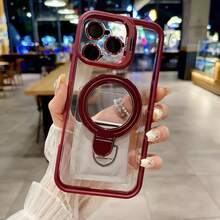 スマホケース： 16 Pro Max、15、14、13、12、11 Plus、Pro Maxに適しています。 レンズフレームはスタンドとしてオープンくことができ、ワイヤレス充電に対応しています。 この透明な携帯電話ケースはあなたのデバイスを保護するします。 - グリーン - チェックする 9