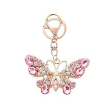 1Pc Gold Trim Multicolor Bling Rhinestone Butterfly Key Pendant Portable Decorative Key Accessory For Daily Matching - Multicolor - View 14
