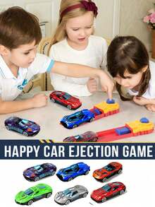 Inertia Glide Alloy Car Dynamic Ejection Launcher Shooting Racing Car Die-Cast Alloy Race Car Toy For Boys And Girls 3-10 Years Old Thanksgiving Christmas Stocking Stuffer Gift (Some Colors And Accessories Sent Randomly) - Multicolor - View 3