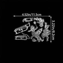 Christmas Dwarfs Metal Cutting Dies For Card Making Kit Embossing Paper Die Cuts Scrapbook Machine Stencils Storage Pockets Supplies - Silver - View 3
