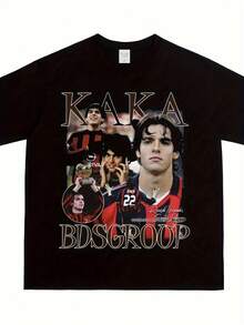 Men's Kaka 22 Retro Football Shirt, Vintage Style, Machine Washable, Black Jersey For Fans, Birthday Gifts, Football Matches, Training, Official Clothing Replica - 黑色 - 查看 1