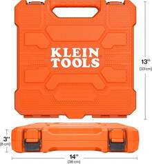 Klein Tools 65148HD KNECT Juego de llaves de impacto profundo y poco profundo, unidad de 3/8 pulgadas, SAE y métrico, juego de herramientas de 44 piezas, driver de impacto, adaptador giratorio - Juego métrico de 9 piezas - Ver 11