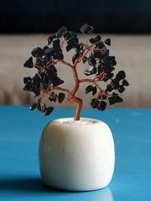 2026 Nuevo árbol de cristal colorido pequeño, decoración del hogar, decoración de cocina, decoración de habitación, decoración de, artesanías decorativas, adorno de escritorio, decoración de mesa de comedor, decoración de dormitorio, decoración de oficina, decoración de habitación, decoración de casa, decor - negro - Ver 2