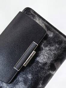 MINGYOU Fashionable Exquisite Cute Soft Short Handbag Zipper Coin Purse - Black - View 2