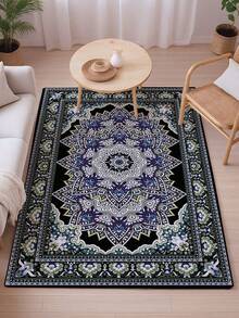 1 Stück Vintage eleganter Stil Innen Dekoration großer Teppich, neues Kunst-Kaschmir-Material waschbare Unterseite Innen Teppich, Wohnzimmer Teppich, Sofa Teppich, Schlafzimmer Teppich, Nachttisch Teppich, Raum Matte, Esszimmer Küche Teppich, Bürostuhl Matte, Eingangsbereich Matte, Outdoor Picknick Matte, Outdoor Camping Decke, Multi-Größen Teppich - Mehrfarbig-1 - Übersicht 5