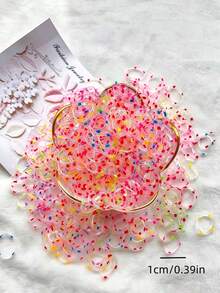 3000/1000/500/100/Pcs/Set Colorful Dot Mini Basic Hair Ties, Sweet Girl Style Gentle Item, Suitable For Many Daily Healing Scenes, Fresh And Clear Color Palette With Korean Freshness, Gentle Hair Accessory - Suitable For Girls And Teenagers, Suitable For Daily, School, Vacation, Commute, Date, Photography, Etc. - Multicolor - View 6