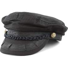 The Hat Depot - Gorro unisex de algodón estilo yate para vela, pescador griego - Negro - - Ver 2