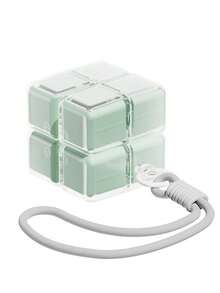 Magic Cube Pill Box Keychain | Magnetic Magic Cube Pill Storage Box, Suitable For Travel And Daily Use | Portable Mini Pill Box With Key Ring | Safely Store Pills And Vitamins (1pc) - Multicolor - View 14