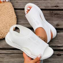 Women's 2026 Summer New Hollow Design Breathable Thick Sole Roman Casual Fairy Style Ins Sports Sandals - White - View 16