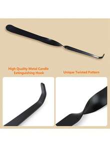 2 PCS/1 Set Stainless Steel Black Wick Dippers, Put Out Extinguish Candle Wick Dipper Candle Hook, Candle Tools, Candle Accessories Candle Hook Home Candle Wick Tools For Daily Use - Multicolor - View 6