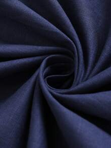 Sleeveless A-Line Pleated Dress, Navy Blue, Suitable For Casual, Holiday, Beach Wear, Spring/Summer Elegant - Navy Blue - View 6