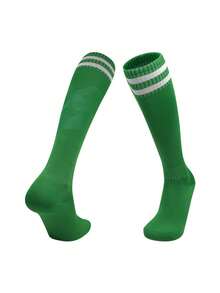 1 paire de chaussettes de football pour enfants, chaussettes de sport respirantes et absorbantes jusqu'au genou, convenant aux enfants de 6 à 12 ans pour le football, la course, le cyclisme, la randonnée et les sports de plein air - Multicolore - Voir 24