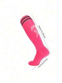 1 paire de chaussettes de football pour enfants, chaussettes de sport respirantes et absorbantes jusqu'au genou, convenant aux enfants de 6 à 12 ans pour le football, la course, le cyclisme, la randonnée et les sports de plein air - Multicolore - Voir 7