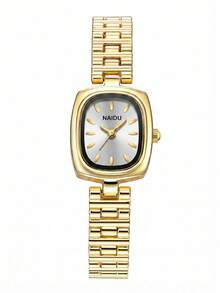 1pc Women's Vintage Luxury Casual Artistic Personalized Watch Suitable For Daily Wear - Gold - View 7