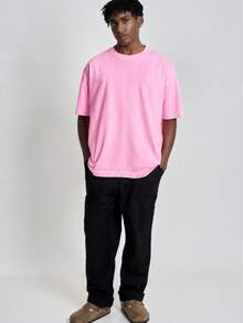 Men's Oversized Streetwear T-Shirt - Rosa - 查看 1