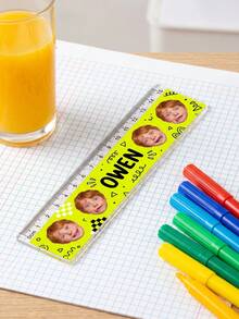 Custom Photo Name Acrylic Ruler, 15cm Cute Graffiti Kids Straight Ruler, Bright Color School Stationery, Clear Precise Scale, Back To School Supplies For Boys Girls, Personalized Custom Gift For Classroom Study - Multicolor - View 6
