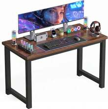 SAFONUS Escritorio Minimalista, 120 * 60 * 75 CM Escritorio Gamer con Patas de Acero de 5 CM de Grosor, Mesa Escritorio para Home Office, Escritorio para Computadora, Escritorios Oficina - 1 - Ver 9