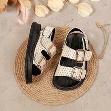 Novas Sandálias de Verão para Meninas, Sapatos Infantis Confortáveis e Macios com Sola Macia [O Tamanho é Pequeno, Recomendamos Pedir um Tamanho Acima] - Bege - Visão 5
