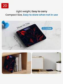 1pc Red Vine Leaf Decorative Weight Scale, Fashionable Weight Scale Decoration, Suitable For Small Weight Scales, Bathroom Scales, Easy To Use, Holiday Gift, Back To School - A - View 4