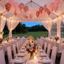 10x20' Wedding Party Canopy Tent Outdoor Gazebo With 6 Removable Sidewalls- PE Wedding & Party Gazebo, Ideal For Backyard, Events, Camping, Picnic, Garden Pavilion - White + Metal - View 4