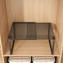 1pc Black/White Iron Expandable Wardrobe Shelf, Cabinet Clothes Divider Rack, Closet Storage Organizer, Suitable For Home, Office, Retail Use - Multicolor - View 10