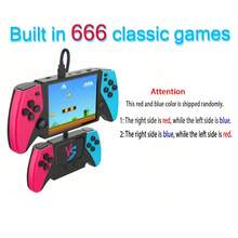 Retro Handheld Game Console 600+ Classic Games 3.8-Inch HD Screen Classic Red & Blue Handheld Game Console With Speaker Wireless Controller Rechargeable TV Connection Best Birthday Christmas Gift - View 13