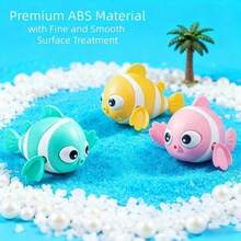 Wind-Up Clownfish Bath Toy, Children's Interactive Water Toy, Yellow/Pink/Green/Purple, Fun Bath Companion, Children's Birthday Gift, Random Color - Multicolor - View 3