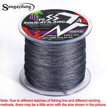 SOUGAYILANG Dây câu bện PE 4 sợi chất lượng cao - Độ bền cao, chống mài mòn, bền bỉ - Có các chiều dài 120 yard, 360 yard và 600 yard. - Xám - Xem 14