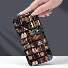 Vintage Bookshelf Style Phone Case For IPhone 16 Pro Max/15/14/13/12/11 - Protective Phone Case With Botanical Library Design, Scratch And Shock Resistant, Gift For Book Lovers - 樣式 1 - 查看 8