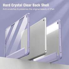 Funda para tableta smart autoapagado slim magnética híbrida - Morado - Ver 4