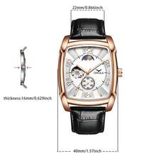 ONOLA Brand Automatic Mechanical Watch Sports Waterproof Square Tourbillon Business Watches With Gift Box Gift - one-size - View 7