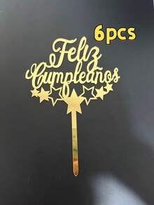 3/6/9件西班牙風快樂父親節壓克力蛋糕插牌、生日快樂PMMA蛋糕插牌，蛋糕裝飾、烘焙裝飾、烘焙用品、廚房用品，適用於萬聖節、聖誕派對與慶祝裝飾，週年禮物 - styleJ - 查看 13