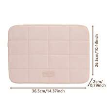 Fashionable Fluffy Quilted Laptop Sleeve, Fits 13/14/15.6 Inch Laptops, Soft Cotton Padded Tablet/Laptop Bag, Compatible With MacBook Pro/Air, Shockproof Laptop Sleeve With Zipper, Lightweight Unisex Computer Bag, Cute Feather Design, Portable Laptop Sleeve, Suitable For School, Work And Travel, Protective Case, Essential Laptop Sleeve For College - Multicolor - View 9