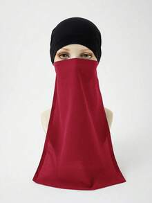 YPGVUO Solid Color Niqab Face Cover With Inner Cap, Breathable Chiffon Muslim Hijab For Women Daily Modest Wear - Multicolor - View 8