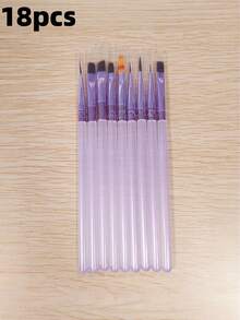 9件組日式冰紫色系列專業UV凝膠美甲工具組，包含專業刷具、美甲線筆、DIY彩繪筆、指甲油、壓克力材料、美甲設計、美甲貼片、展示架及配套彩繪工具配件 - 彩色 - 查看 6