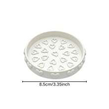 Almohadilla de limpieza profunda para brochas de maquillaje, bandeja de frotado potente con textura en forma de corazón 3D - Patrón en forma de corazón - Ver 6