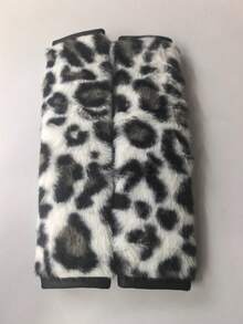 2pcs/1pc Car Seat Belt Shoulder Pads Anti-Pinch Protective Cover Leopard Print Faux Mink Fur Car Interior Accessories, Soft Comfortable Exquisite Car Shoulder Pads Seat Belt Decor, 4 Colors Available - A - View 10
