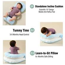 1pc Baby Nest, Portable Baby Bed, Newborn Lounger, Bean Velvet + Breathable Mesh, Reversible, Suitable For All Seasons, Fits 0-12 Months Boys And Girls - Multicolor - View 8