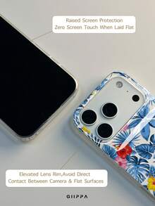 GIIPPA 1pc Floral Pattern Design Phone 17 Pro Max Phone Case, Compatible With Phone 16 Pro Max, 15 Pro Max, 14 Pro Max, Korean-Style High-End Fashion Fun Phone Case, Compatible With 11/12/13/14/15/16 Pro Max Plus, Elegant Design Suitable For Men And Women, Perfect Gift For Girlfriend On Christmas, Valentine's Day, Easter, Wedding Season And Birthday! - Multicolor - View 6