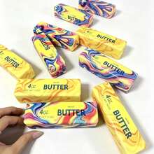 Crispy Shell Butter Stick Squishy Toy, Crunchy Sound Soft Squeeze Stress Relief Fingertip Toy, Cute Yellow Anti-Stress Hand Toy, Office Desk Relaxation Gift, Butter Squishy, Butter Squishy, Butter, Anti-Stress Toy, Squeeze, Squishy Toy, Squishy, Softest Squishy - Multicolor - View 15