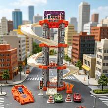 Boys Parking Lot Toy Set, Suitable For Birthday, Christmas, New Year Gifts (Random Color) - Blue - View 6