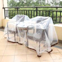 Transparent Waterproof Rectangular Patio Furniture Cover, Tear-Resistant Windproof Fabric, Suitable For Patio Canopy/Garden Awning/Plant Greenhouse, Outdoor Protective Cover - Transparent - View 4
