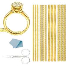 KLONKEE Alat Pengatur Ukuran Cincin untuk Cincin Longgar - 12 buah, 4 Ukuran, TPU Bening, Pengatur Ukuran Cincin Anti Selip dan Pengikat, Sisipan untuk Cincin Ukuran Besar, Termasuk Gunting dan Lap Pembersih Cincin, Cocok untuk Pria dan Wanita - MultiWarna - View 8