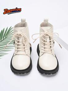 2026 New Cute Fashion Boots For Girls, All-Season Low-Top Boots, Heart Chain Decoration, Academy Style Outdoor Fashion Boots, Simple Versatile Comfortable Non-Slip Wear-Resistant - White - View 3