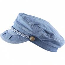 The Hat Depot - Gorro unisex de algodón estilo yate para vela, pescador griego - Negro - - Ver 7