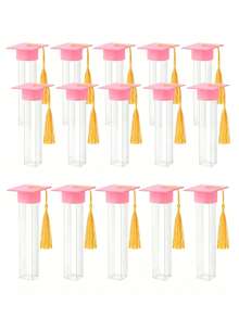 24pcs/12pcs/1pc 2026 Graduation Candy Jar Gift Set, Includes Mini Graduation Cap And Candy Box, Suitable For 2026 Adult Graduation Party Guests, DIY Graduation Party Supplies, Graduation Candy Box, Graduation Cap Jar Container DIY Graduation Party Favors - Multicolor - View 9