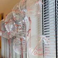 92pcs Transparent Bobo Balloons, 80pcs Pink Bow Decorations, Romantic Balloon Set, Suitable For Valentine's Day, Wedding, Anniversary, Birthday, Holiday Celebration Decoration Foil Balloons - View 2