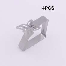16pcs Stainless Steel Tablecloth Clips, Decorative Tablecloth Fixing Clips, Suitable For Outdoor Picnic, Camping, Party, Kitchen Accessories, Christmas Home Decor, Tablecloth, Christmas Dining Table Decoration, Wedding Decoration - Primary Color - View 16