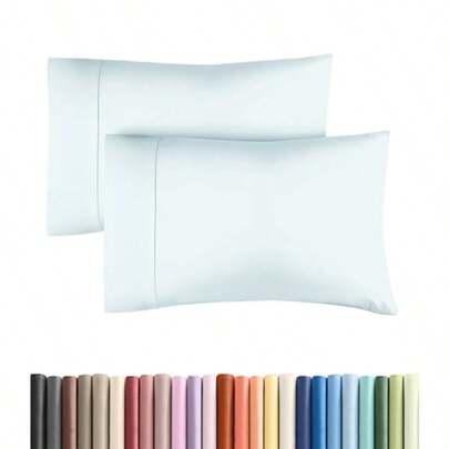 Quality Assurance King Pillow Cases - 2 Pack - Super Soft Pillowcase Covers - Envelope Enclosure - Hotel Quality Pillow Protectors - Wrinkle Free, Shrink And Stain Resistant - Machine Washable - 20" X 40" Ice Blue