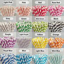25/50pcs Paper Straws - Striped Straws, Non-Wetting Paper Straws, Suitable For Daily Drinking And Crafting, Also Applicable For Birthday Parties, Weddings, Theme Parties And Other Occasions - A - View 11